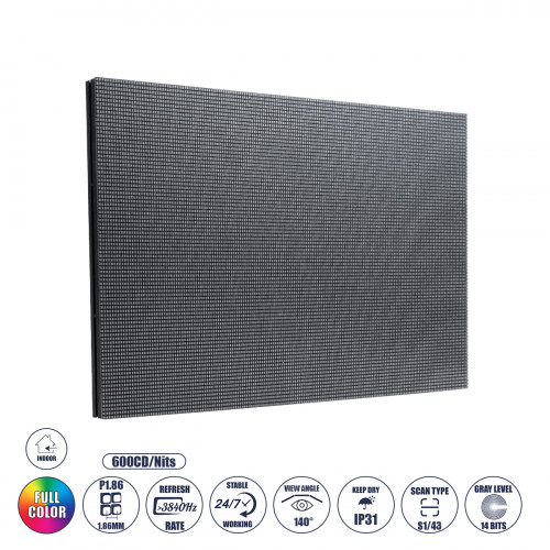 GLOBOSTAR® STANDWALL 41054 Module για Οθόνες LED Video Wall 32x16cm 172x86px P1.86 LED 35W 3840Hz 14792 Dots ≥600cd/㎡ Nits DC 5V Εσωτερικού Χώρου IP31 Full Color S1/43 14Bits - Kinglight SMD1515 - Μ32 GLOBOSTAR® STANDWALL 41054 Module για Οθόνες LED Video Wall 32x16cm 172x86px P1.86 LED 35W 3840Hz 14792 Dots ≥600cd/㎡ Nits DC 5V Εσωτερικού Χώρου IP31 Full Color S1/43 14Bits - Kinglight SMD1515 - Μ32