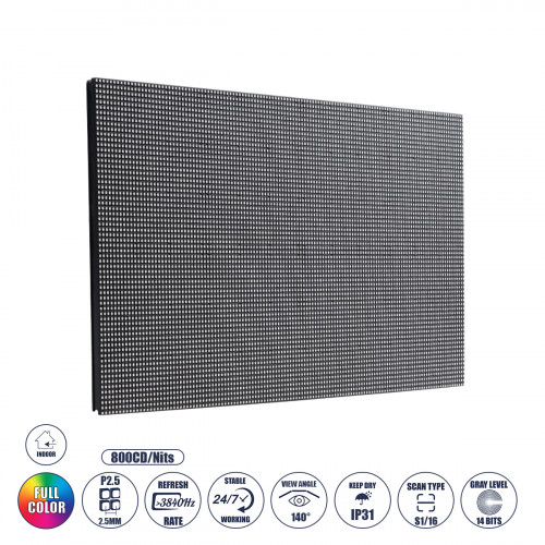 GLOBOSTAR® STANDWALL 41055 Module για Οθόνες LED Video Wall 32x16cm 128x64px P2.5 LED 35W 3840Hz 8192 Dots ≥5000cd/㎡ Nits DC 5V Εξωτερικού Χώρου IP65 Full Color S1/16 14Bits - Kinglight SMD1415 - Μ32 GLOBOSTAR® STANDWALL 41055 Module για Οθόνες LED Video Wall 32x16cm 128x64px P2.5 LED 35W 3840Hz 8192 Dots ≥5000cd/㎡ Nits DC 5V Εξωτερικού Χώρου IP65 Full Color S1/16 14Bits - Kinglight SMD1415 - Μ32