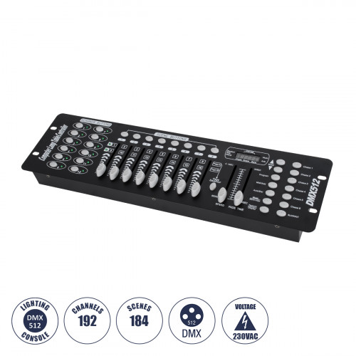 GLOBOSTAR® DMXCONSOLE 73493 DMX Master Κονσόλα Φωτισμού με 192 Κανάλια AC 220-240V IP20 - DMX512 - Μ48 x Π13.5 x Υ7cm - 2 Χρόνια Εγγύηση GLOBOSTAR® DMXCONSOLE 73493 DMX Master Κονσόλα Φωτισμού με 192 Κανάλια AC 220-240V IP20 - DMX512 - Μ48 x Π13.5 x Υ7cm - 2 Χρόνια Εγγύηση