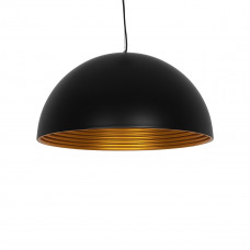 GLOBOSTAR® MEDEA 01344 Μοντέρνο Κρεμαστό Φωτιστικό Οροφής με Ντουί 1 x E27 AC 220-240V IP20 - Μαύρο & Χρυσό - Μ60 x Π60 x Υ30cm