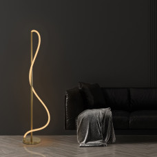 kelvo® GLOW KLV-101-0173 Επιδαπέδιο Φωτιστικό LED 30W 3000lm 360° AC 220-240V IP20 Ρυθμιζόμενο Λευκό CCT με Αφή 2700K/4500K/6000K Dimmable - Lumileds SMD Chip - Χρυσό Πλατίνα - Μ45 x Π45 x Υ160cm - 3 