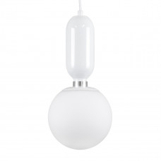 GLOBOSTAR® MAVERICK 00944 Μοντέρνο Κρεμαστό Φωτιστικό Οροφής με Ντουί 1 x E27 AC 220-240V IP20 - Λευκό - Μ15 x Π15 x Υ33cm