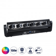 GLOBOSTAR® AMNESIA 51179 Stage Κινούμενη Ρομποτική Κεφαλή Spider Super Beam LASER 150W 2° AC 220-240V IP20 6 x 1W LASER Chip 300mW RED/638nm 100mW GREEN/531nm 600mW BLUE/442nm Πολύχρωμο RGB Dimmable D