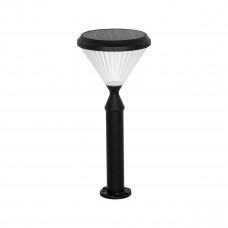 GLOBOSTAR® VEGGIE 90522 Φωτιστικό Κολωνάκι Κήπου LED 10W 500lm 120° με Ενσωματωμένο Φωτοβολταϊκό Panel 6V 2W & Επαναφορτιζόμενη Μπαταρία Li-ion 3.2V 6000mAh με Αισθητήρα Ημέρας-Νύχτας Αδιάβροχο IP65 Ψ