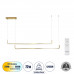 GLOBOSTAR® LINARIA DUO 60926 Μοντέρνο Κρεμαστό Φωτιστικό Οροφής LED 72W 8300lm 200° AC 220-240V IP20 Ρυθμιζόμενο Λευκό CCT με Χειριστήριο από 2700K έως 6000K Dimmable - Lumileds SMD Chip - Χρυσό Βούρτ GLOBOSTAR® LINARIA DUO 60926 Μοντέρνο Κρεμαστό Φωτιστικό Οροφής LED 72W 8300lm 200° AC 220-240V IP20 Ρυθμιζόμενο Λευκό CCT με Χειριστήριο από 2700K έως 6000K Dimmable - Lumileds SMD Chip - Χρυσό Βούρτ