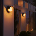 kelvo® NEXA KLV-101-0251 Φωτιστικό Τοίχου / Απλίκα LED 6W 480lm 180° AC 220-240V Αδιάβροχο IP65 Ultra Θερμό Λευκό 1800K - Sanan SMD Chip & TÜV SÜD Driver - Μαύρο Ματ - Μ11 x Π9 x Υ11cm - 5 Χρόνια Εγγύ