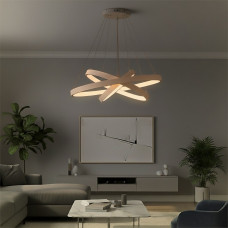 kelvo® NEMESIS KLV-101-0221-V2 Κρεμαστό Φωτιστικό Οροφής LED 120W 12000lm 180° AC 220-240V IP20 Ρυθμιζόμενο Λευκό CCT με Χειριστήριο από 2700K έως 6000K Dimmable - Lumileds SMD Chip - Λευκό Ματ - Μ80 