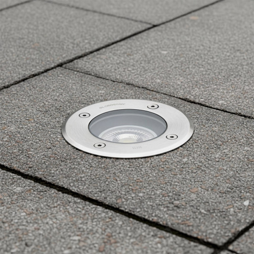 kelvo® KERIA KLV-101-0275 Χωνευτό Φωτιστικό Σποτ Δαπέδου για Λάμπα MR16 με Ντουί GU10 AC 220-240V Αδιάβροχο IP68 IK09 - Ανοξείδωτο Ατσάλι SS316 - Μ11 x Π11 x Υ11.5cm / Q10.4cm