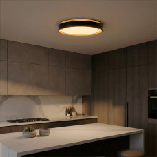 kelvo® BARCHETTA KLV-101-0266-V2 Φωτιστικό Οροφής LED 72W 7200lm 120° AC 220-240V IP20 Ρυθμιζόμενο Λευκό CCT με Χειριστήριο από 2700K έως 6000K Dimmable - Lumileds SMD Chip - Μαύρο & Σαμπανιζέ Χρυσό Μ