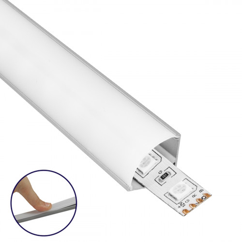 GLOBOSTAR® ALP-CORNER LINEO 70815-2M Επιφανειακό Γωνιακό Προφίλ Αλουμινίου με Λευκό Γαλακτερό Πατητό Κάλυμμα για Ταινίες LED IP20 - Ασημί & Λευκό - Μ200 x Π1.6 x Υ1.6cm - Πακέτο 5 Τεμαχίων GLOBOSTAR® ALP-CORNER LINEO 70815-2M Επιφανειακό Γωνιακό Προφίλ Αλουμινίου με Λευκό Γαλακτερό Πατητό Κάλυμμα για Ταινίες LED IP20 - Ασημί & Λευκό - Μ200 x Π1.6 x Υ1.6cm - Πακέτο 5 Τεμαχίων