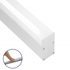 GloboStar® SURFACEPENDANT-PROFILE 70831-3M Προφίλ Αλουμινίου - Βάση & Ψύκτρα Ταινίας LED με Λευκό Γαλακτερό Κάλυμμα - Επιφανειακή & Κρεμαστή Χρήση - Πατητό Κάλυμμα - Λευκό - 3 Μέτρα - Μ300 x Π3.5 x Υ7