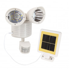GLOBOSTAR® ARCOR 71508 Προβολέας με Ανιχνευτή PIR / Αισθητήρα Κίνησης LED 10W 500lm 180° DC 5V με Φωτοβολταϊκό Panel 5V 0.3W & Επαναφορτιζόμενη Μπαταρία Li-ion 3.2V 1200mAh Αδιάβροχο IP54 Ψυχρό Λευκό 