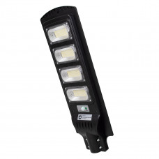 GloboStar® 71553 Αυτόνομο Ηλιακό Φωτιστικό Δρόμου Street Light LED SMD 200W 16000lm με Ενσωματωμένη Μπαταρία Li-ion 12000mAh - Φωτοβολταϊκό Πάνελ με Αισθητήρα Ημέρας-Νύχτας PIR Αισθητήρα Κίνησης Αδιάβ