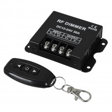 GLOBOSTAR® DIMMERME 73310 Dimmer με RF Ασύρματο Χειριστήριο με 1 x 30A 720W Κανάλι DC 12-24V 30A 720W Max IP20 - RF2.4Ghz - Μ8.7 x Π6.2 x Υ2cm - 2 Χρόνια Εγγύηση