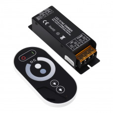 GLOBOSTAR® DIMMERIO 73312 Σετ Dimmer με RF Ασύρματο Χειριστήριο με 1 x 25A 600W Κανάλι DC 12-24V 25A 600W Max IP20 - RF2.4Ghz SYNC - Μ12.8 x Π4.1 x Υ3.4cm - 2 Χρόνια Εγγύηση