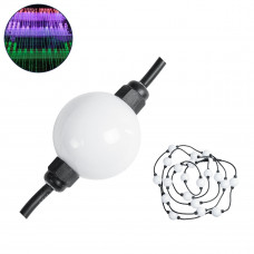 GLOBOSTAR® DIGICHAIN 73722 Ψηφιακή Pixel Addressable Γιρλάντα LED 28W 1400lm 360° DC 24V Αδιάβροχο IP65 60 x SMD3535 Chip 20 x Pixel Πολύχρωμο RGB Dimmable SPI/TTL Protocol IC WS2811/SM16703P - Sanan 