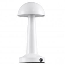 GloboStar® COCO 76508 Επαναφορτιζόμενο Επιτραπέζιο Φωτιστικό Πορτατίφ LED 1.5W 105lm 120° DC 5V IP44 Θερμό Λευκό 2700K Dimmable Λευκό Αλουμίνιο - Μ10 x Π10 x Υ22cm - 2 Xρόνια Εγγύηση