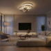 kelvo® DIAMOND KLV-101-0226 Φωτιστικό Οροφής LED 100W 10000lm 360° AC 220-240V IP20 Ρυθμιζόμενο Λευκό CCT με Χειριστήριο από 2700K έως 6000K Dimmable - Lumileds SMD Chip - Μαύρο Ματ - Μ80 x Π50 x Υ20c