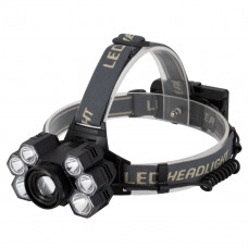 GLOBOSTAR® HEADLAMP 79061 Φακός Κεφαλής LED 30W 3000lm 15~60° DC 5V με USB-C με Επαναφορτιζόμενη Μπαταρία Li-ion 3.7V 2x18650 6000mAh Αδιάβροχο IP54 Ψυχρό Λευκό 6000K - CREE XML2-T6 Chip - Μ9.5 x Π5 x