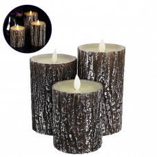 GLOBOSTAR® EVERFLAME 79562 Διακοσμητικό Κερί Παραφίνης με Εφέ Κινούμενης Φλόγας & IR Ασύρματο Χειριστήριο LED 0.5W 25lm 120° DC 3V με 2xAA Μπαταρίες IP20 Θερμό Λευκό 2700K Dimmable - Μ7.5 x Π7.5 x Υ15