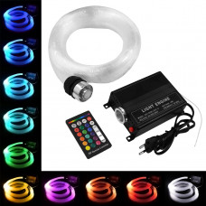 GLOBOSTAR® LUMOFIBRA 79614 Σύστημα Οπτικής Ίνας με RF Ασύρματο Χειριστήριο με 280 Οπτικές Ίνες Φ1mm Μήκους 2 Μέτρων LED 16W 1600lm 1° AC 220-240V IP20 Πολύχρωμο RGBW - Μ11.5 x Π9.5 x Υ5.5cm - 2 Χρόνια