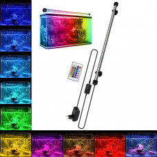 GLOBOSTAR® AQUARIUS 79673 Φωτιστικό Ενυδρείου με IR Ασύρματο Χειριστήριο LED 5.5W 275lm 180° AC 220-240V Αδιάβροχο IP68 Πολύχρωμο RGB Dimmable - Sanan SMD Chip - Μαύρο - Μ48 x Π2.5 x Υ2.5cm - 2 Χρόνια