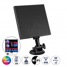 GloboStar® 81502 LED Scrolling Display 64x64 Pixel - Κυλιόμενη Ψηφιακή Πινακίδα / Επιγραφή Μονής Όψης P10 LED SMD DC 5V USB - Λειτουργία μέσω Wi-Fi με Εφαρμογή APP - IP20 - Μ17.5 x Π4 x Υ30.5cm - Πολύ