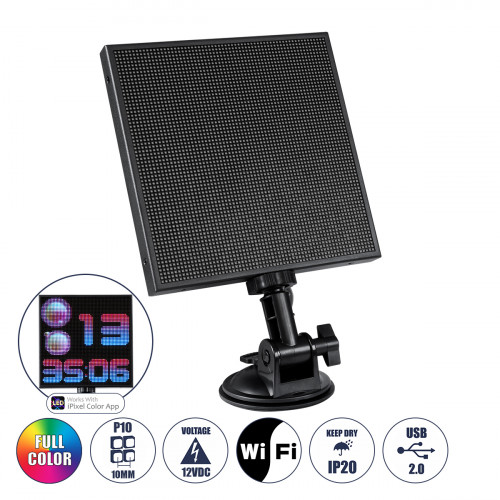 GloboStar® 81502 LED Scrolling Display 64x64 Pixel - Κυλιόμενη Ψηφιακή Πινακίδα / Επιγραφή Μονής Όψης P10 LED SMD DC 5V USB - Λειτουργία μέσω Wi-Fi με Εφαρμογή APP - IP20 - Μ17.5 x Π4 x Υ30.5cm - Πολύ GloboStar® 81502 LED Scrolling Display 64x64 Pixel - Κυλιόμενη Ψηφιακή Πινακίδα / Επιγραφή Μονής Όψης P10 LED SMD DC 5V USB - Λειτουργία μέσω Wi-Fi με Εφαρμογή APP - IP20 - Μ17.5 x Π4 x Υ30.5cm - Πολύ