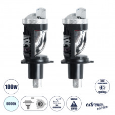GloboStar® 81506 H4 X10 360° Line KIT Βασικού Φωτισμού Αυτοκινήτου & Μοτοσυκλέτας 3nd Generation Can-Bus Series LED CREE CXB 50W/100W 11000lm/22000lm DC 12V Αδιάβροχο IP56 Ψυχρό Λευκό 6000K - 2 Χρόνια