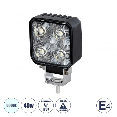 GloboStar® 85334 E4 Mark Vehicle & Forklift Work Lights - Φώτα Εργασίας για Οχήματα Περονοφόρα - Κλάρκ LED 40W DC 10-30V Αδιάβροχο IP67 Ψυχρό Λευκό 6000K Μ7.5 x Π3.5 x Υ11cm GloboStar® 85334 E4 Mark Vehicle & Forklift Work Lights - Φώτα Εργασίας για Οχήματα Περονοφόρα - Κλάρκ LED 40W DC 10-30V Αδιάβροχο IP67 Ψυχρό Λευκό 6000K Μ7.5 x Π3.5 x Υ11cm