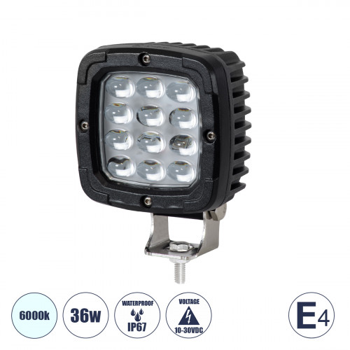 GloboStar® 85428 E4 Mark Vehicle & Forklift Work Lights - Φώτα Εργασίας για Οχήματα Περονοφόρα - Κλάρκ LED 36W DC 10-30V Αδιάβροχο IP67 Ψυχρό Λευκό 6000K Μ12.5 x Π9.5 x Υ6.5cm GloboStar® 85428 E4 Mark Vehicle & Forklift Work Lights - Φώτα Εργασίας για Οχήματα Περονοφόρα - Κλάρκ LED 36W DC 10-30V Αδιάβροχο IP67 Ψυχρό Λευκό 6000K Μ12.5 x Π9.5 x Υ6.5cm