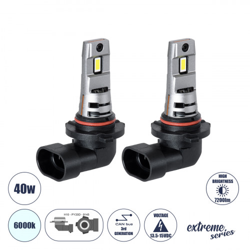 GloboStar® 85652 7S H10 KIT Βασικού Φωτισμού Αυτοκινήτου & Μοτοσυκλέτας 3rd Generation Can-Bus Extreme Series LED 7035 SMD 40W 7200lm DC 13.5-15V Αδιάβροχο IP68 Ψυχρό Λευκό 6000K GloboStar® 85652 7S H10 KIT Βασικού Φωτισμού Αυτοκινήτου & Μοτοσυκλέτας 3rd Generation Can-Bus Extreme Series LED 7035 SMD 40W 7200lm DC 13.5-15V Αδιάβροχο IP68 Ψυχρό Λευκό 6000K