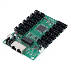 GloboStar® CARDULCO ZH-T12 90387 Professional LED Receiving Card 12 x HUB75 - Κάρτα Καναλιών για Ψηφιακές Οθόνες LED Video Wall - Loading Area W128 x H768 - Gray Level 65536 - Gigabit Network Linkable
