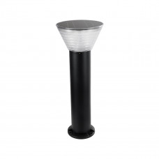 GLOBOSTAR® VEGGIE 90525 Φωτιστικό Κολωνάκι Κήπου LED 10W 500lm 120° με Ενσωματωμένο Φωτοβολταϊκό Panel 6V 2W & Επαναφορτιζόμενη Μπαταρία Li-ion 3.2V 1800mAh με Αισθητήρα Ημέρας-Νύχτας Αδιάβροχο IP65 Ψ