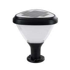 GLOBOSTAR® NATURE 90532 Φωτιστικό Κολωνάκι Κήπου LED 10W 500lm 120° DC 5V με Ενσωματωμένο Φωτοβολταϊκό Panel 6V 2W & Επαναφορτιζόμενη Μπαταρία Li-ion 3.2V 8000mAh με Αισθητήρα Ημέρας-Νύχτας Αδιάβροχο 