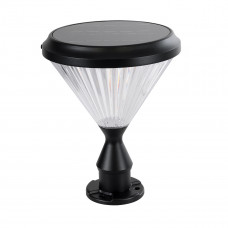 GLOBOSTAR® SHARP 90533 Φωτιστικό Κολωνάκι Κήπου LED 10W 500lm 120° DC 5V με Ενσωματωμένο Φωτοβολταϊκό Panel 6V 2W & Επαναφορτιζόμενη Μπαταρία Li-ion 3.2V 8000mAh με Αισθητήρα Ημέρας-Νύχτας Αδιάβροχο I