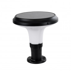 GLOBOSTAR® WHISPER 90535 Φωτιστικό Κολωνάκι Κήπου LED 10W 500lm 120° με Ενσωματωμένο Φωτοβολταϊκό Panel 6V 2W & Επαναφορτιζόμενη Μπαταρία Li-ion 3.2V 1800mAh με Αισθητήρα Ημέρας-Νύχτας Αδιάβροχο IP65 