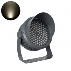 GLOBOSTAR® FLOODIMO 90747 Προβολέας Σποτ Wall Washer με Αντιθαμβωτική Γρίλια LED 100W 9500lm 10° AC 220-240V Αδιάβροχο IP67 Φυσικό Λευκό 4500K - Bridgelux SMD Chip - Γκρι Ανθρακί - Μ34 x Π36 x Υ44cm -