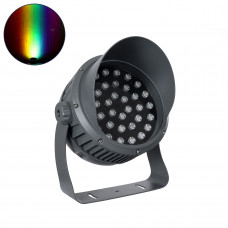 GLOBOSTAR® FLOODIMO 90748 Προβολέας Σποτ Wall Washer με Αντιθαμβωτική Γρίλια LED 100W 8000lm 10° DC 24V Αδιάβροχο IP67 Πολύχρωμο RGBW Dimmable DMX512 - Bridgelux SMD Chip - Γκρι Ανθρακί - Μ34 x Π36 x 