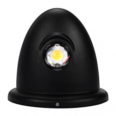 GLOBOSTAR® THIRD 93068 Μοντέρνο Φωτιστικό Τοίχου - Απλίκα LED 10W 1400lm 30° AC 220-240V Αδιάβροχο IP65 Θερμό Λευκό 2700K - Bridgelux COB Chip & TÜV SÜD Driver - Μαύρο Ματ - Μ15.1 x Π9.3 x Υ14.5cm - 5