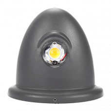 GLOBOSTAR® THIRD 93069 Μοντέρνο Φωτιστικό Τοίχου - Απλίκα LED 10W 1400lm 30° AC 220-240V Αδιάβροχο IP65 Θερμό Λευκό 2700K - Bridgelux COB Chip & TÜV SÜD Driver - Γκρι Ανθρακί Ματ - Μ15.1 x Π9.3 x Υ14.