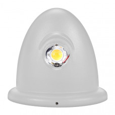 GLOBOSTAR® THIRD 93070 Μοντέρνο Φωτιστικό Τοίχου - Απλίκα LED 10W 1400lm 30° AC 220-240V Αδιάβροχο IP65 Θερμό Λευκό 2700K - Bridgelux COB Chip & TÜV SÜD Driver - Λευκό Ματ - Μ15.1 x Π9.3 x Υ14.5cm - 5