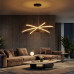 kelvo® DIAMOND KLV-101-0241-V2 Κρεμαστό Φωτιστικό Οροφής LED 150W 15000lm 180° AC 220-240V IP20 Ρυθμιζόμενο Λευκό CCT με Χειριστήριο από 2700K έως 6000K Dimmable - Lumileds SMD Chip - Μαύρο Ματ - Μ100
