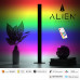 GloboStar® ALIEN-DIVA-BLACK-50-11 ALIEN Design DIVA Μοντέρνο Minimal Nordic Μεταλλικό Φωτιστικό Επιτραπέζιο - Πορτατίφ - Λαμπατέρ Μαύρο LED 10W 1500lm με Ασύρματο Χειριστήριο RF & Dimmer IP20 Πολύχρωμ