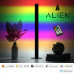 GloboStar® ALIEN-DIVA-BLACK-50-9 ALIEN Design DIVA Μοντέρνο Minimal Nordic Μεταλλικό Φωτιστικό Επιτραπέζιο - Πορτατίφ - Λαμπατέρ Μαύρο LED 10W 1500lm με Ασύρματο Χειριστήριο RF & Dimmer IP20 Πολύχρωμο