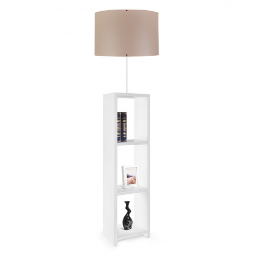 GLOBOSTAR® WOODO 204-0052 Μοντέρνο Επιδαπέδιο Φωτιστικό με Ντουί 1 x E27 AC 220-240V IP20 - Λευκό & Μπεζ - Μ38 x Π38 x Υ150cm GLOBOSTAR® WOODO 204-0052 Μοντέρνο Επιδαπέδιο Φωτιστικό με Ντουί 1 x E27 AC 220-240V IP20 - Λευκό & Μπεζ - Μ38 x Π38 x Υ150cm
