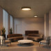 kelvo® BARCHETTA KLV-101-0265-V2 Φωτιστικό Οροφής LED 72W 7200lm 120° AC 220-240V IP20 Ρυθμιζόμενο Λευκό CCT με Χειριστήριο από 2700K έως 6000K Dimmable - Lumileds SMD Chip - Μαύρο Ματ - Μ48 x Π48 x Υ