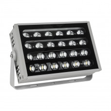 GLOBOSTAR® FLOODKENA 90765 Προβολέας Σποτ Wall Washer LED 40W 3400lm 120° AC 220-240V Αδιάβροχο IP67 Πολύχρωμο RGBW - Bridgelux SMD Chip - Γκρι Ανθρακί - Μ31 x Π10 x Υ17cm - 3 Χρόνια Εγγύηση
