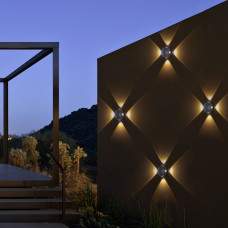 kelvo® ARKOS KLV-101-0108 Φωτιστικό Τοίχου / Απλίκα LED 8W 840lm 15° AC 220-240V Αδιάβροχο IP65 Θερμό Λευκό 2700K - CREE SMD Chip & TÜV SÜD Driver - Γκρι Ανθρακί Ματ - Μ13 x Π5.5 x Υ13cm - 5 Χρόνια Εγ