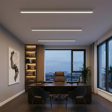 kelvo® ORION KLV-101-0363-V2 Γραμμικό Φωτιστικό Οροφής LED 72W 7200lm 120° AC 220-240V IP20 Ρυθμιζόμενο Λευκό CCT με Χειριστήριο από 2700K έως 6000K Dimmable - Lumileds SMD Chip - Λευκό Ματ - Μ120 x Π